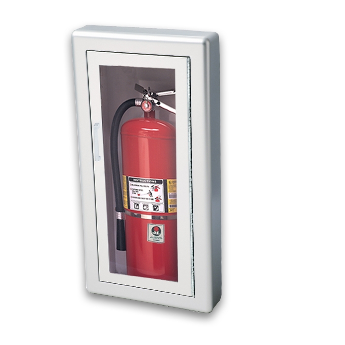 JL Academy Aluminum 1027F10-FX2™ Fire Rated Semi-Recessed 10 lbs. Fire  Extinguisher Cabinet